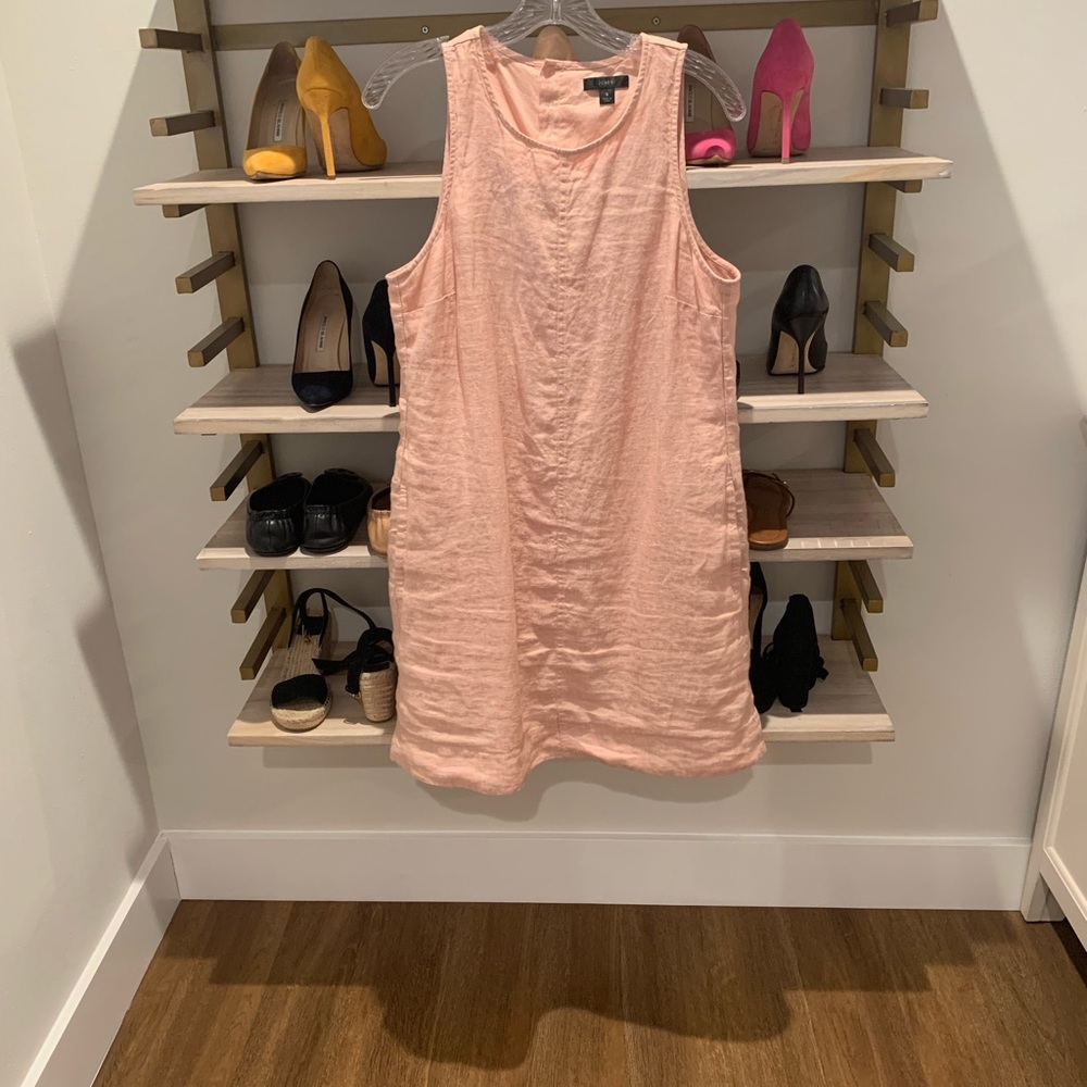 J. Crew Button-back linen shift dress